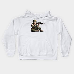 Sniper Girl Kids Hoodie